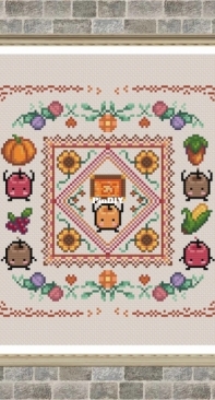 Stardew Valley - Autumn Junimo Sampler by A Stitch To The Past
