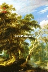 Art-goblen - Hunters in a Forest