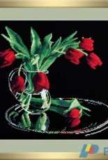 Oven / OBEH / Aries (Овен) 318 Tulips on black