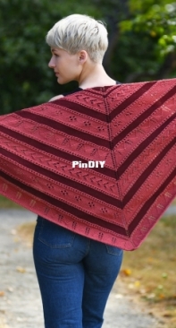 Flower and Chevron Shawl by Michael Harrigan-Free