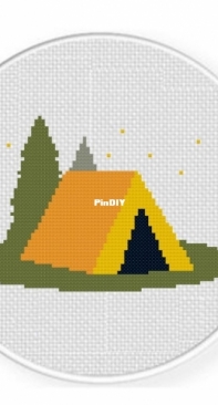 Daily Cross Stitch - Camping Tent