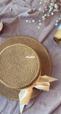 Alena Troynikova - Raffia Boater Hat