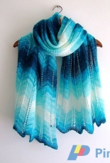 Lacy Zig Zag Shawl by Amadeit -Free