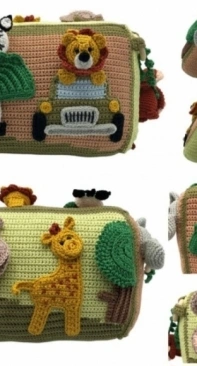 Jookz Creaties - Joke Postma - Activity cube Jungle - Aktiviteitenkussentje Jungle - Dutch