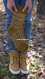 Dulce de leche socks by Anna Radchenko | WoollyWood Design