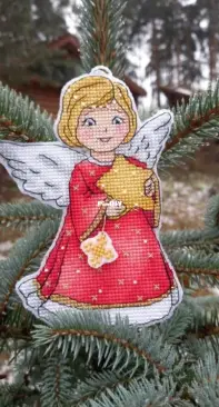 Festive Holiday Angel by Elena Shestakova
