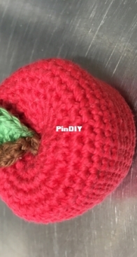 Crochet Apple Catnip Toy