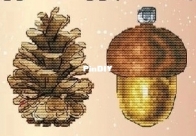Pine cone and acorn by Nadezhda Grigorieva / Grigoryeva Надежда Григорьева XSD