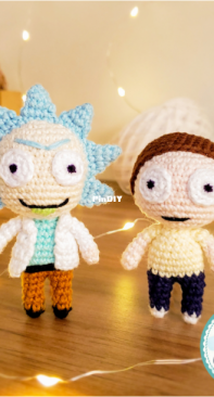 Crocheteando ami - Melani Romero - Mini Rick and Morty - Spanish