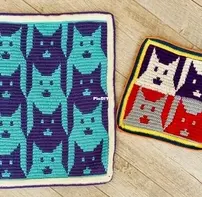 Sonoma Fiber Arts - Debra Friedenberg - Pop-art cats