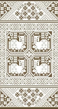Modern Folk Embroidery - Swedish Horses – A Cushion Pattern   XSD+PCS