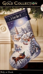 Dimensions - The Gold Collection 8712 Sleigh Ride At Dusk Stocking XSD