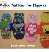 crochetroo - mallee mittens for nippers