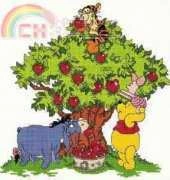 Designer Stitches Winnie the Pooh D45 - Apple Picking