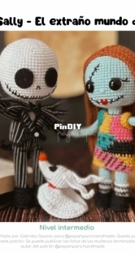Payampara Handmade - Gabriela Gayoso - Jack and Sally the strange world of Jack - Jack y Sally el extraño mundo de Jack - Spanish