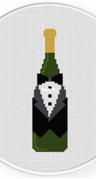 Daily Cross Stitch - Champagne Groom
