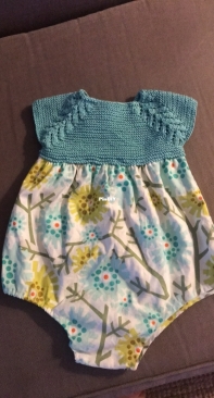 Romper in fabric and knit top