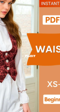 IndiePattern - Marina - Waistcoat - Sizes XS-XXXL - AIPattern