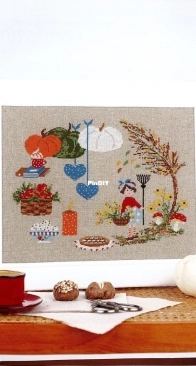 Books, Pumpkins and Hot Cocoa from Cross Stitch My Home by Tania Santarelli XSD + PCS