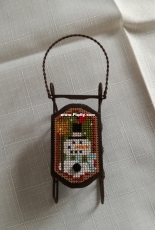 Lizzie Kates sled dudes ornament