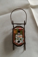 Lizzie Kates sled dudes ornament