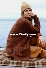 Campsite Waffle Cardigan by Alexandra Tavel