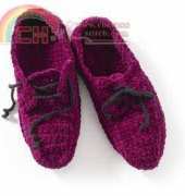 Lion Brand Yarn - 50950 Crochet Oxford Slippers - Free