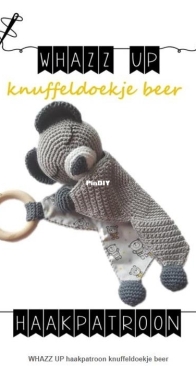 WHAZZ UP - Sandra Vriezema - Bear Cuddle Lovey Blanket - Knuffeldoekje beer - Dutch