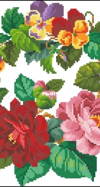 Berlin Wool Work A341 Flower Wreath