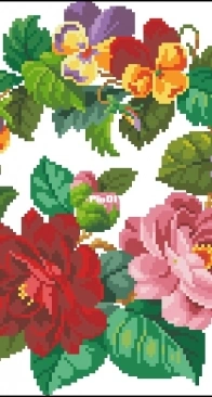 Berlin Wool Work A341 Flower Wreath