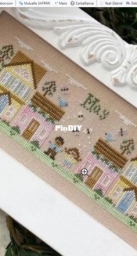 country cottage needlework - mini village may  PCS