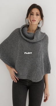 Greystone Poncho by Katerina Amprikidou