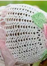 Cheryls Crochet - CC36 - Victorian Rose Baby Bonnet and Booties for Newborns