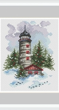 Winter (Mayak) Lighthouse by Elena Lartsova