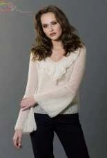 Ruffled Collar Pullover by Irina Poludnenko-Free