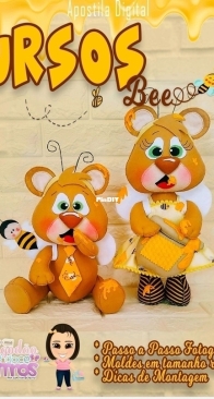 Algodão Doce Feltros - Bee Bears - Apostila Ursos Bee - Portuguese