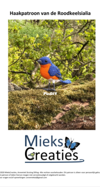 MieksCreaties - Annemiek Strating Dilling - Red-Throated Bluebird - Roodkeelsialia - Dutch