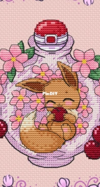 Witch Stitch - Eevee Bottle by Luthien Tiniviel