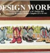 Design works 9680 Row of Boots by Joan Elliott XSD