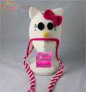 Desert Diamond Crochet - Rebecca Goldsmith - Kitty with a Bow Hat (Hello Kitty)