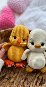 baby toys knit - Karina Idiyatullina - Карина Идиятуллина - Ducklings - Клювики - Russian