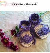 Pattern Paradise- Maria Bittner- Purple Flower Tie Sandals