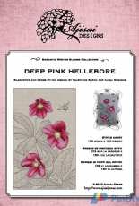 Ajisai Designs - Deep Pink Hellebore, Blackwork