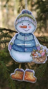 Snowman with a Basket by Elena Shestakova XSD