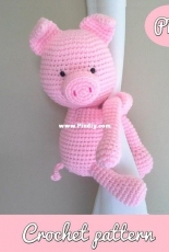 BB Adorable - Piggy curtain tie back