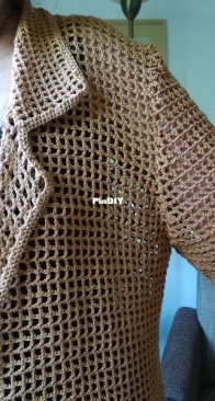 Crochet mesh cardigan/shirt/blazer