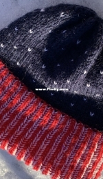 Hearts +Stripes Beanie by Anna Domyancic-Fox-Free