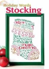 Holiday Words Stocking from Just Cross Stitch Dec 2015