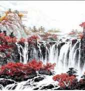 KEC-F005 Waterfall Scenery in Fall