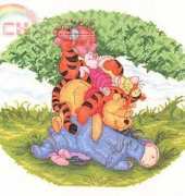 Designer Stitches D137 Disneys Winnie the Pooh Watercolor A Snoozy Day